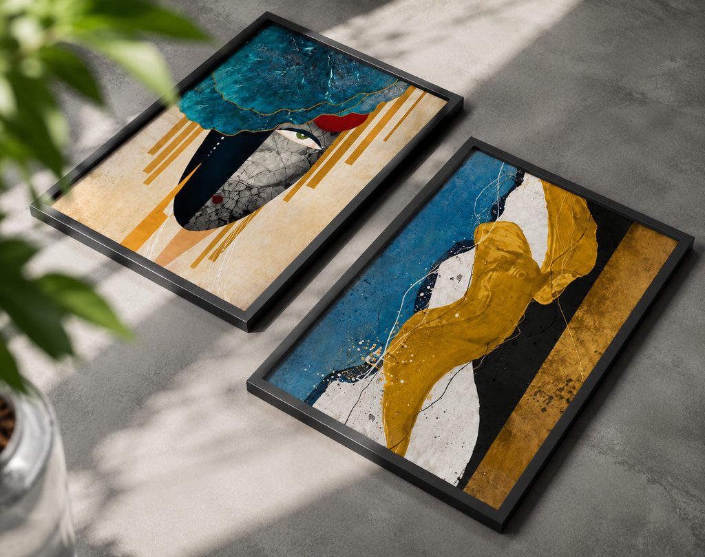 EL Frames modern abstract wall art print