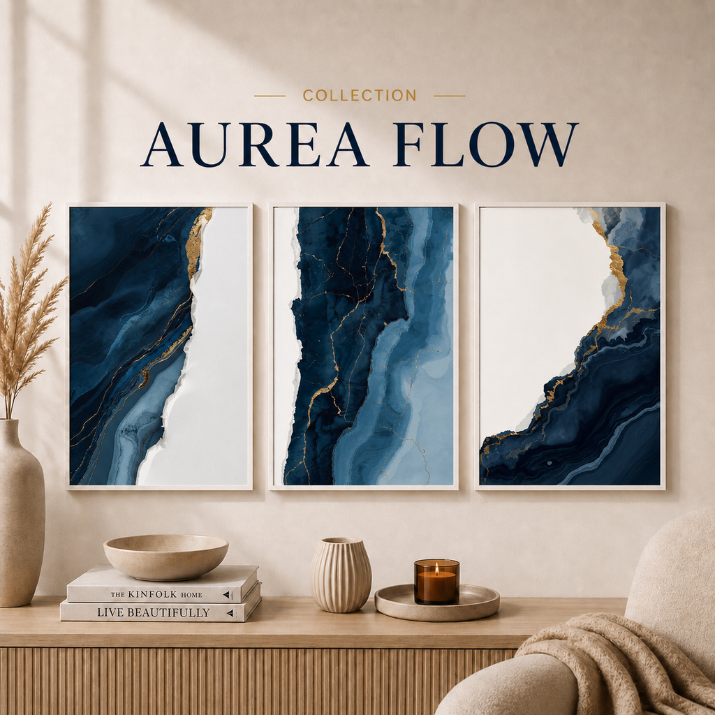 Сет от 3 картини - Aurea Flow Collection
