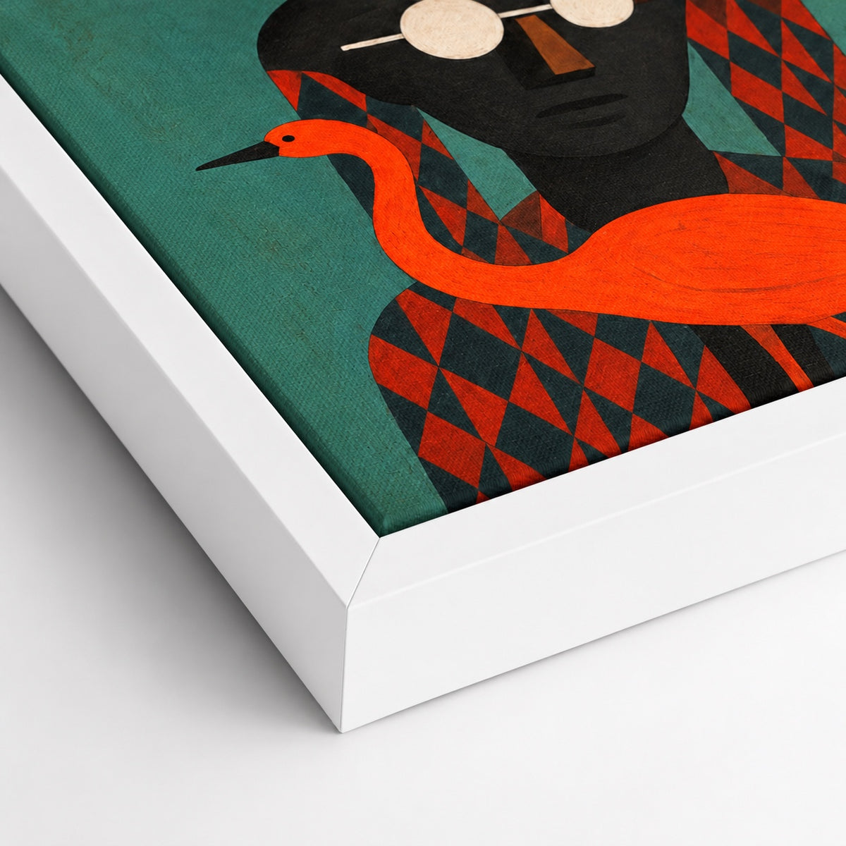 Картина на платно - The Vermilion Bird - бяла рамка