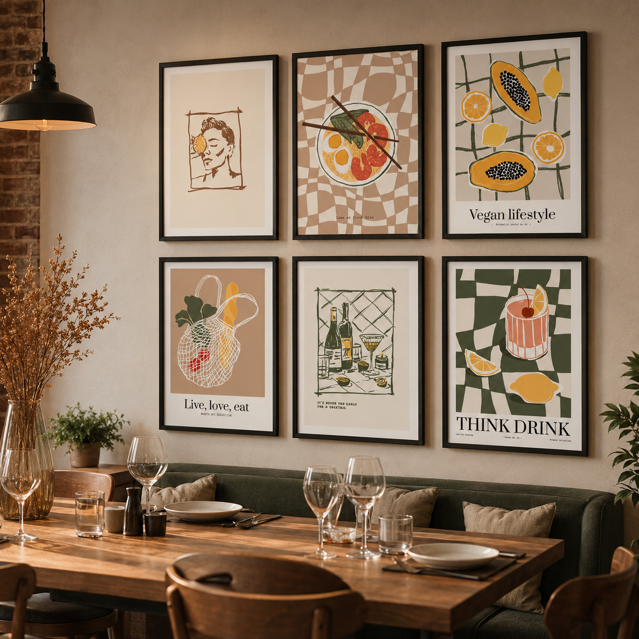 Сет от 6 картини - Bistro Essence
