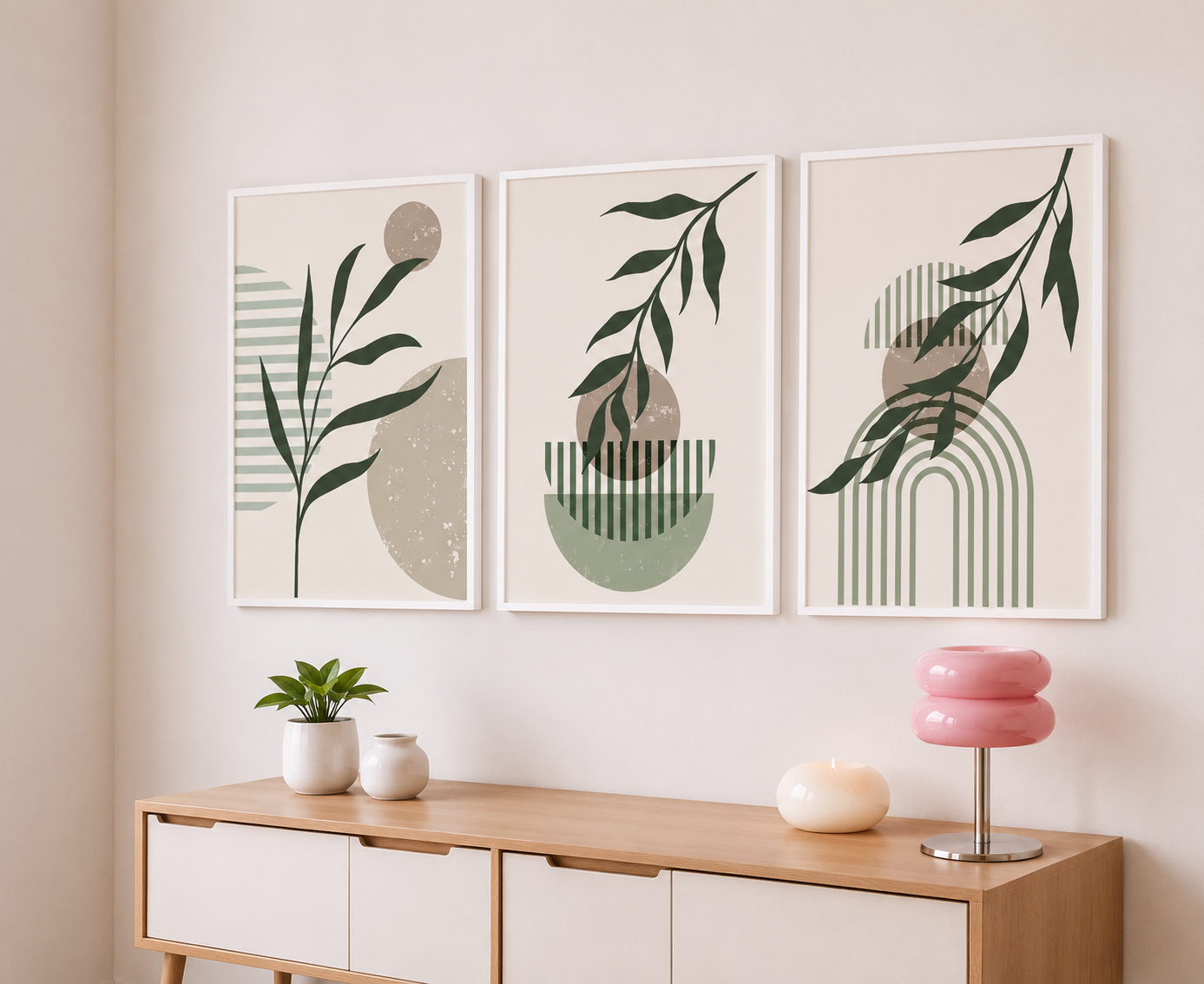 Сет от 3 картини - Botanical Harmony