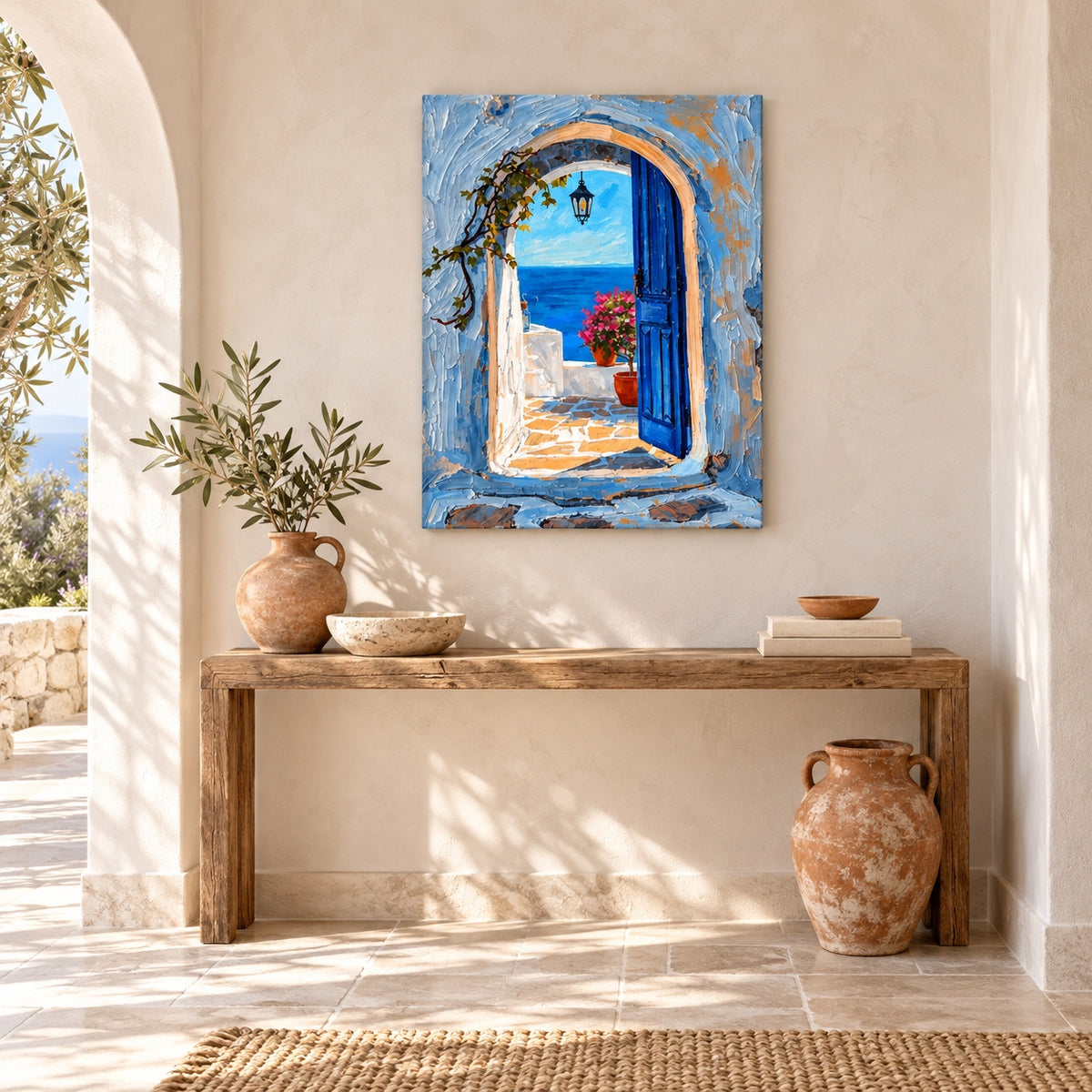 Картина на платно - Santorini Passage - интериор