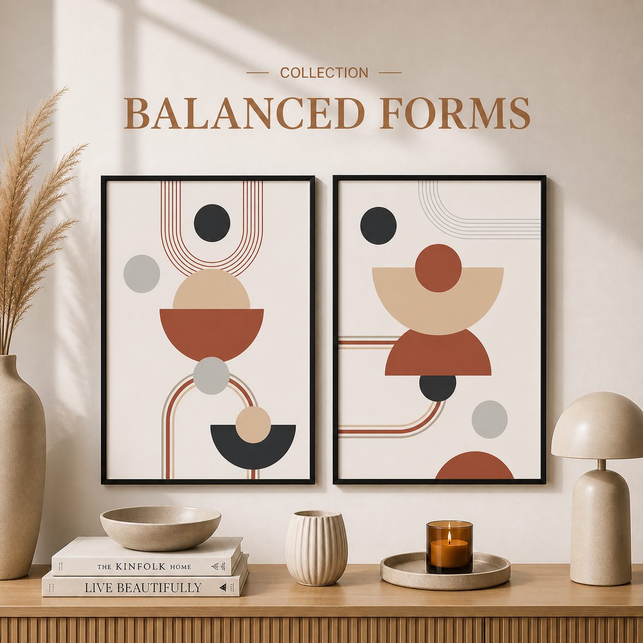 Сет от 2 картини - Balanced Forms Collection