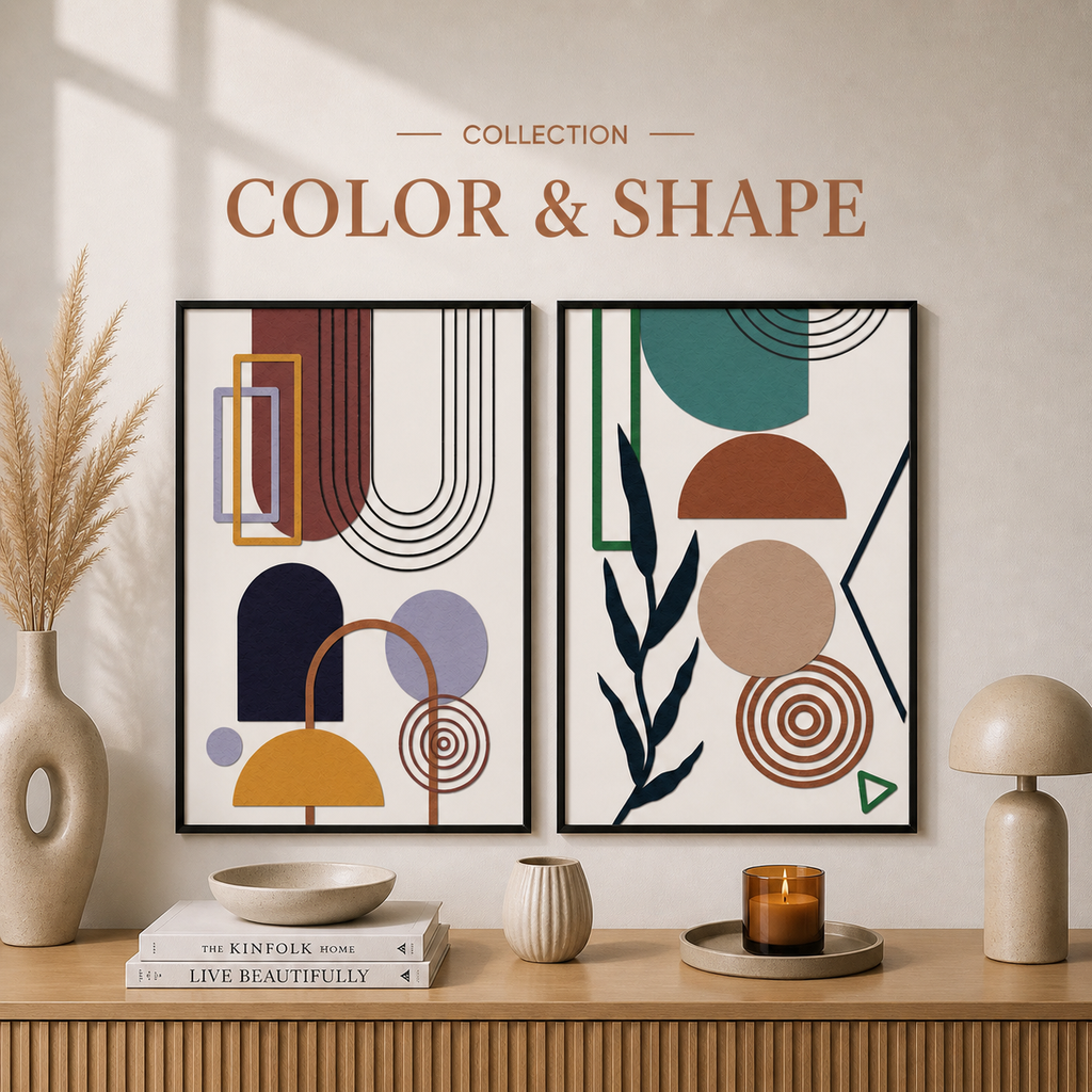 Сет от 2 картини - Color & Shape Collection