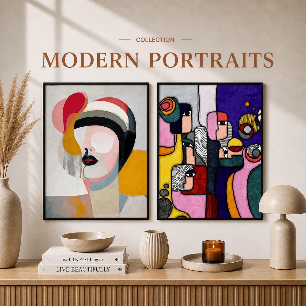 Сет от 2 картини - Modern Portraits Collection