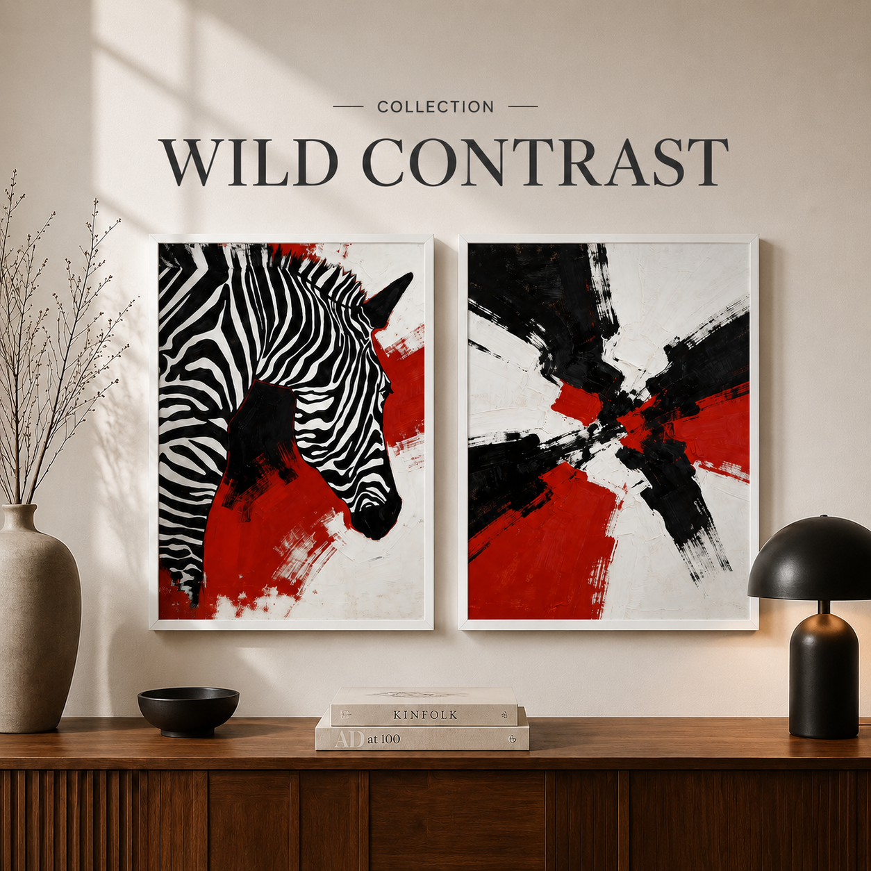 Сет от 2 картини - Wild Contrast