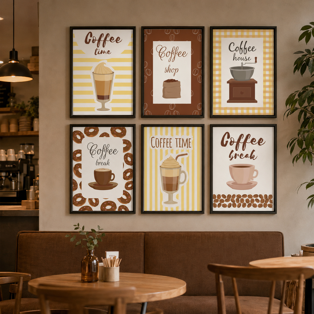 Сет от 6 картини - Coffee Corner