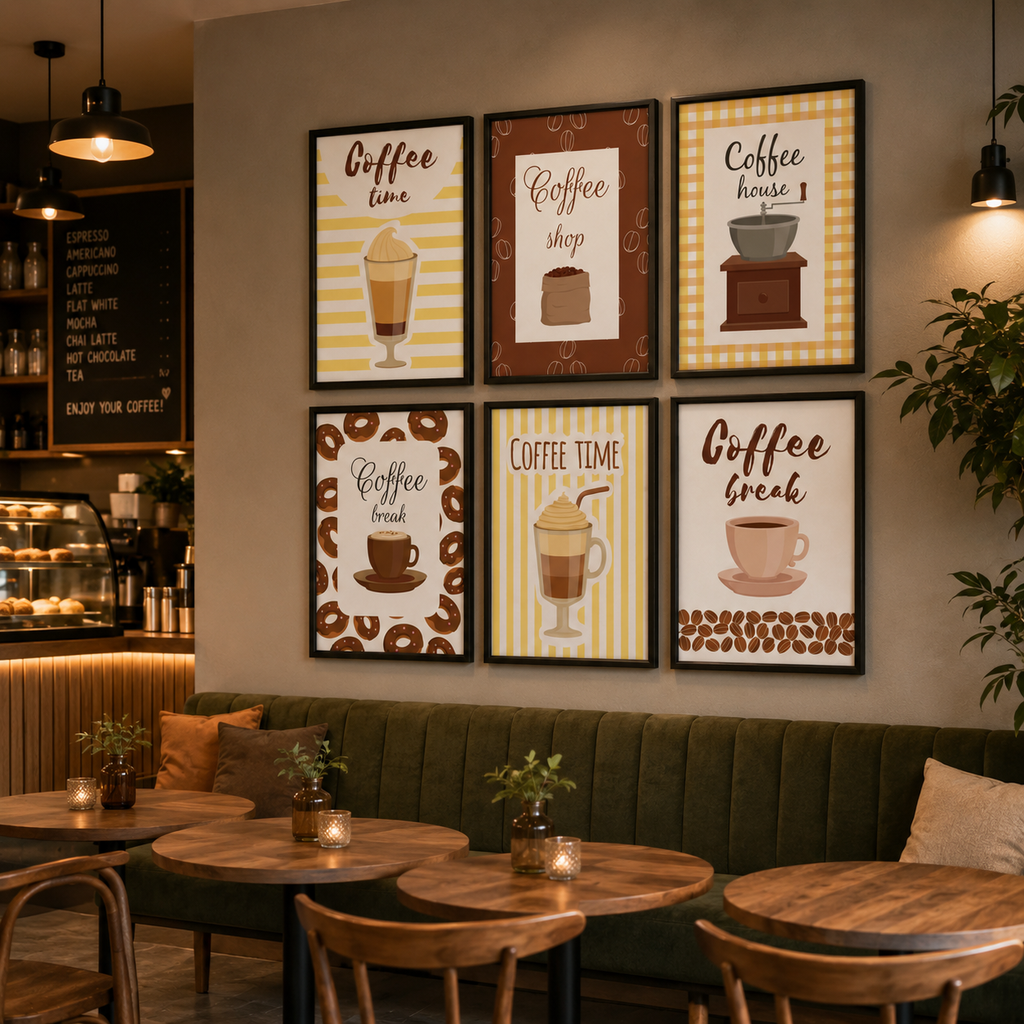 Сет от 6 картини - Coffee Corner