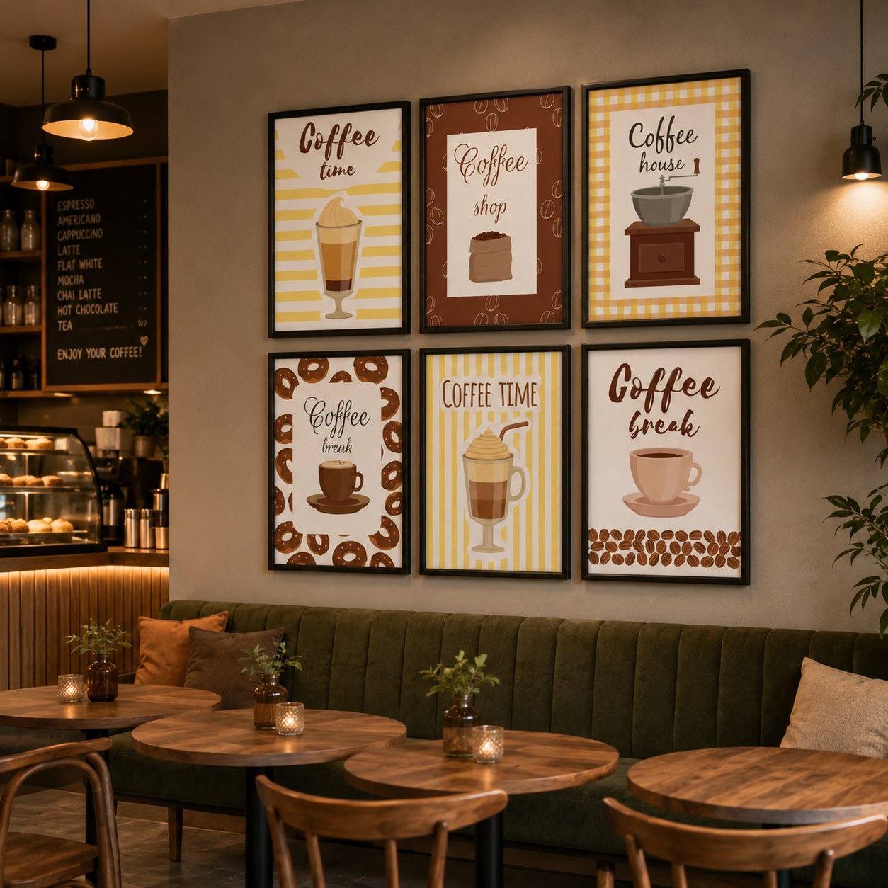 Сет от 6 картини - Coffee Corner
