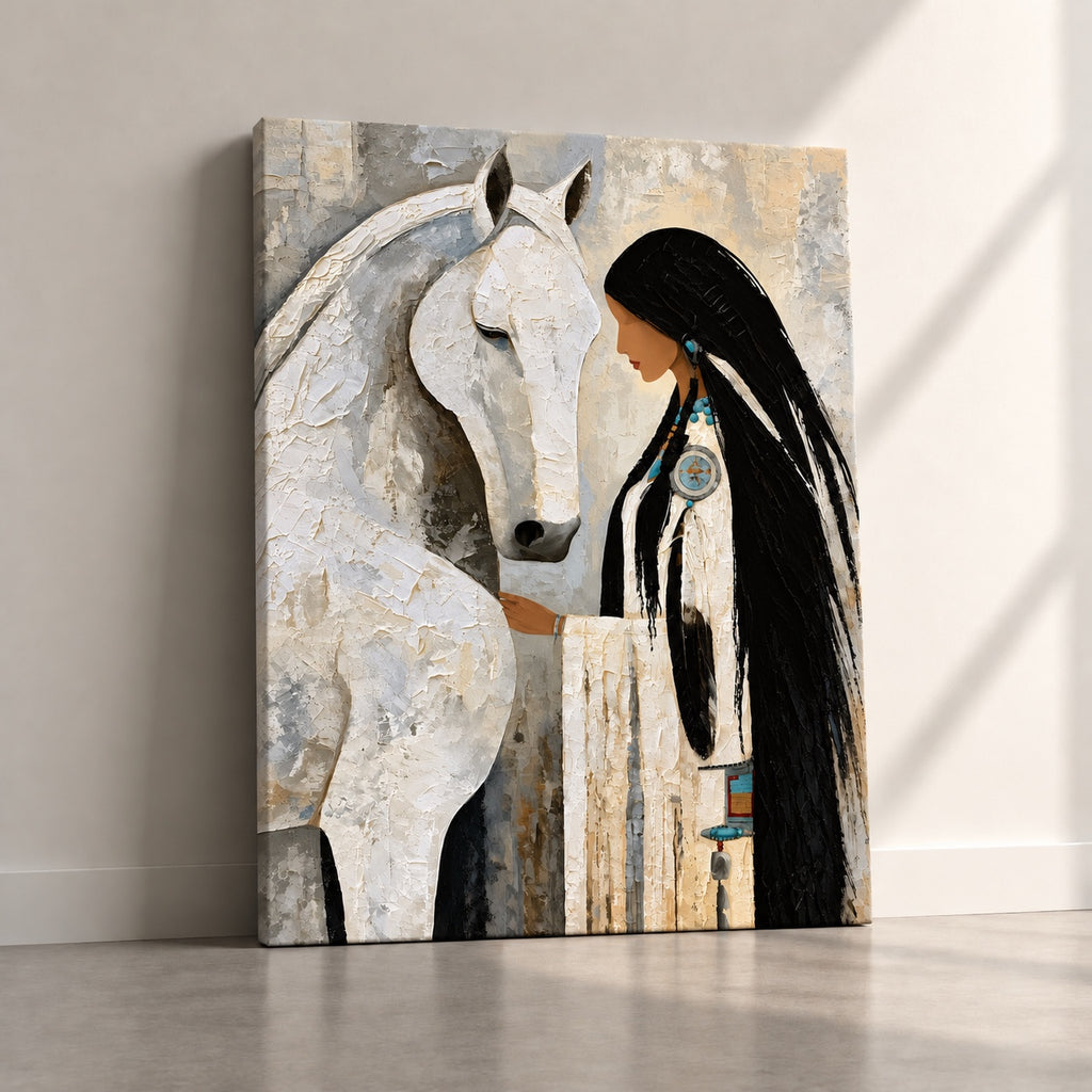 Картина на платно - White Horse Muse - основна снимка