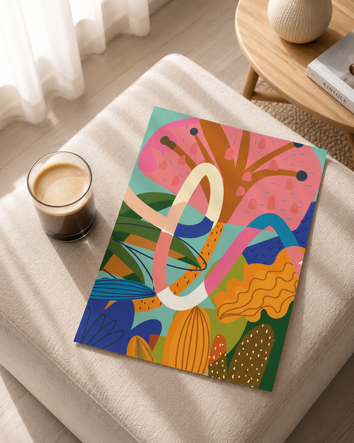 Botanica Rhythm abstract wall art poster