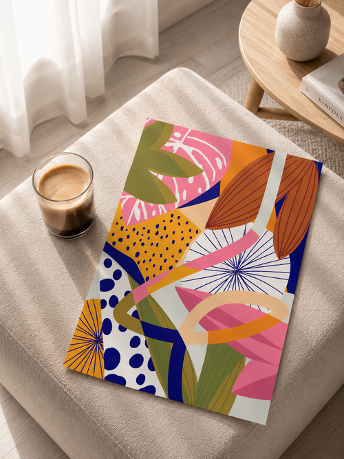 Color Bloom modern abstract wall art print