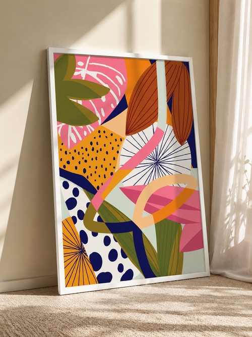Color Bloom modern abstract wall art print