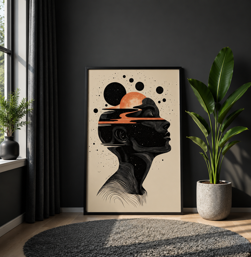 EL Frames modern abstract wall art print