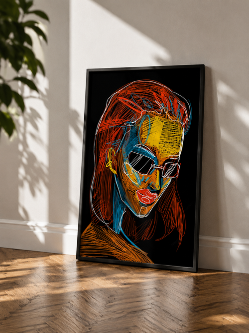 EL Frames modern abstract wall art print