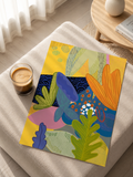Golden Tropics abstract wall art poster