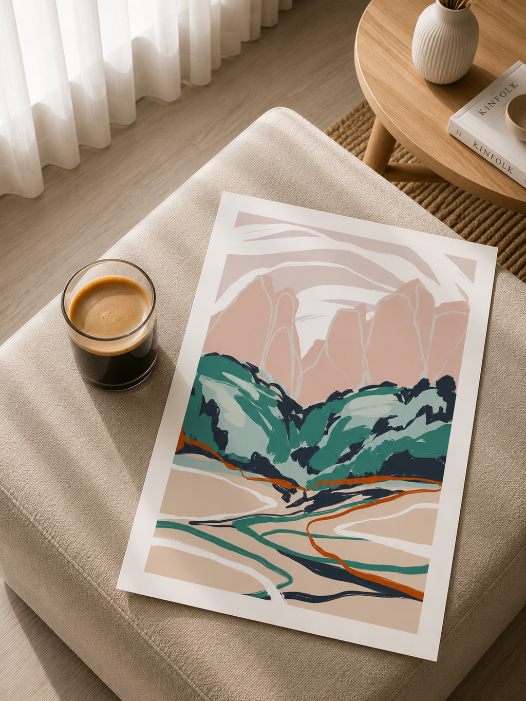 modern abstract wall art print