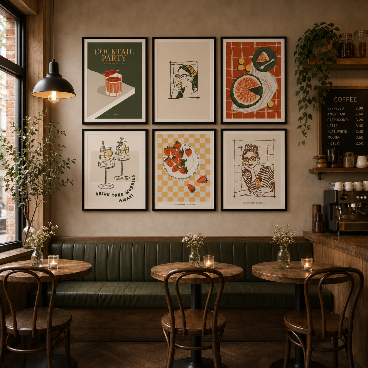 Сет от 6 картини - Gather & Savor