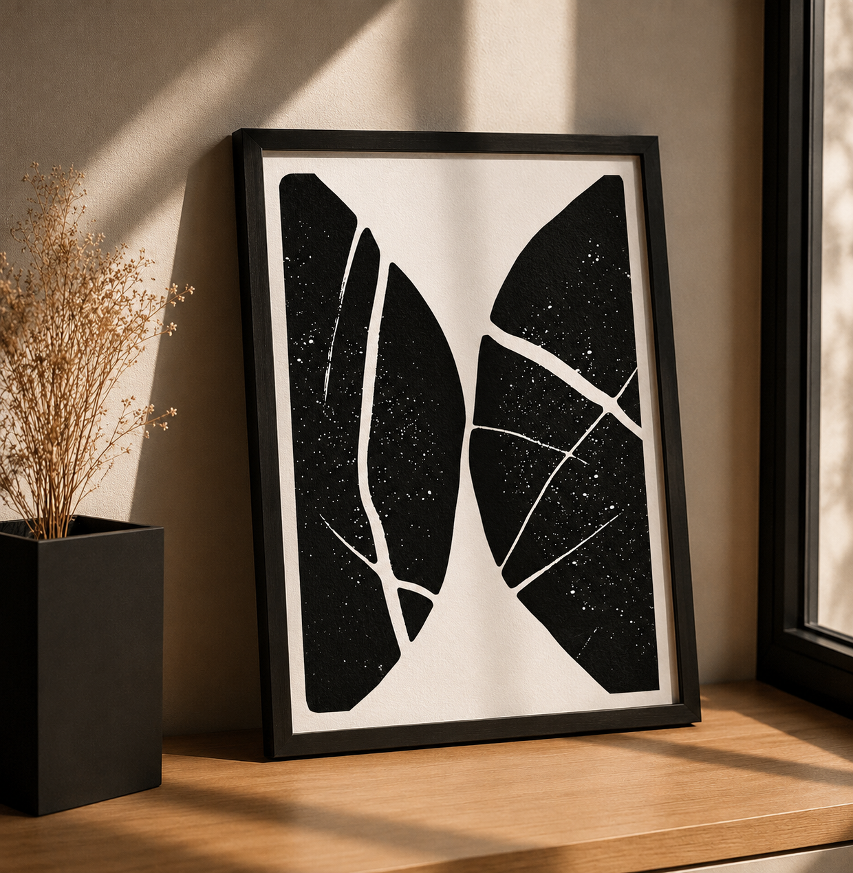 Постер  Monochrome Leaves