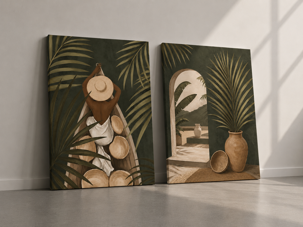 Сет от 2 картини на платно - Tropical Escape