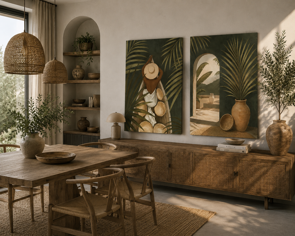 Сет от 2 картини на платно - Tropical Escape