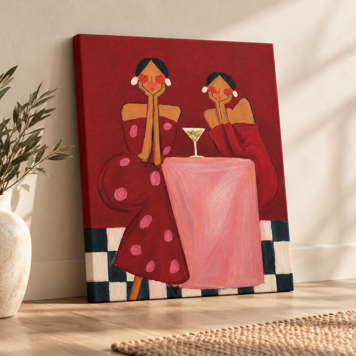 DOLCE VITA — leaning canvas