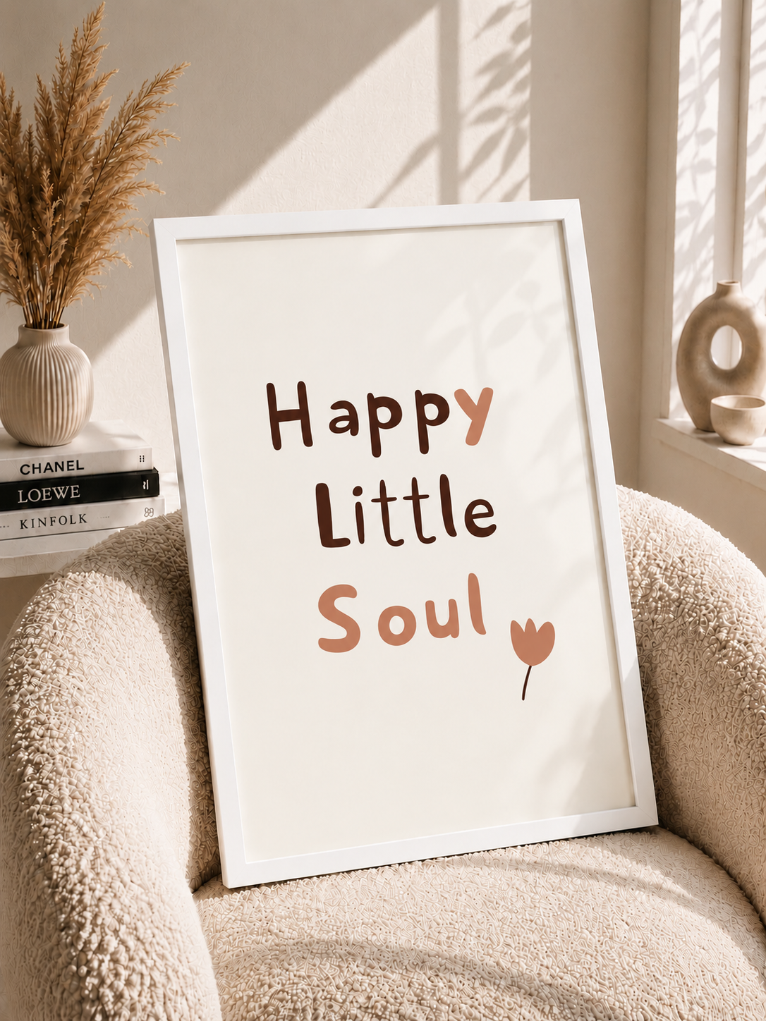 Постер Happy Little Soul в бяла рамка