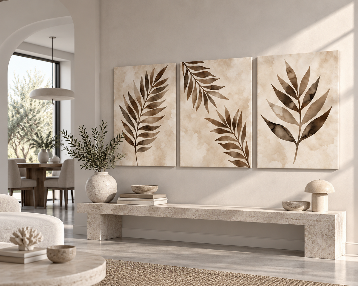 Сет Sepia Leaves в интериор