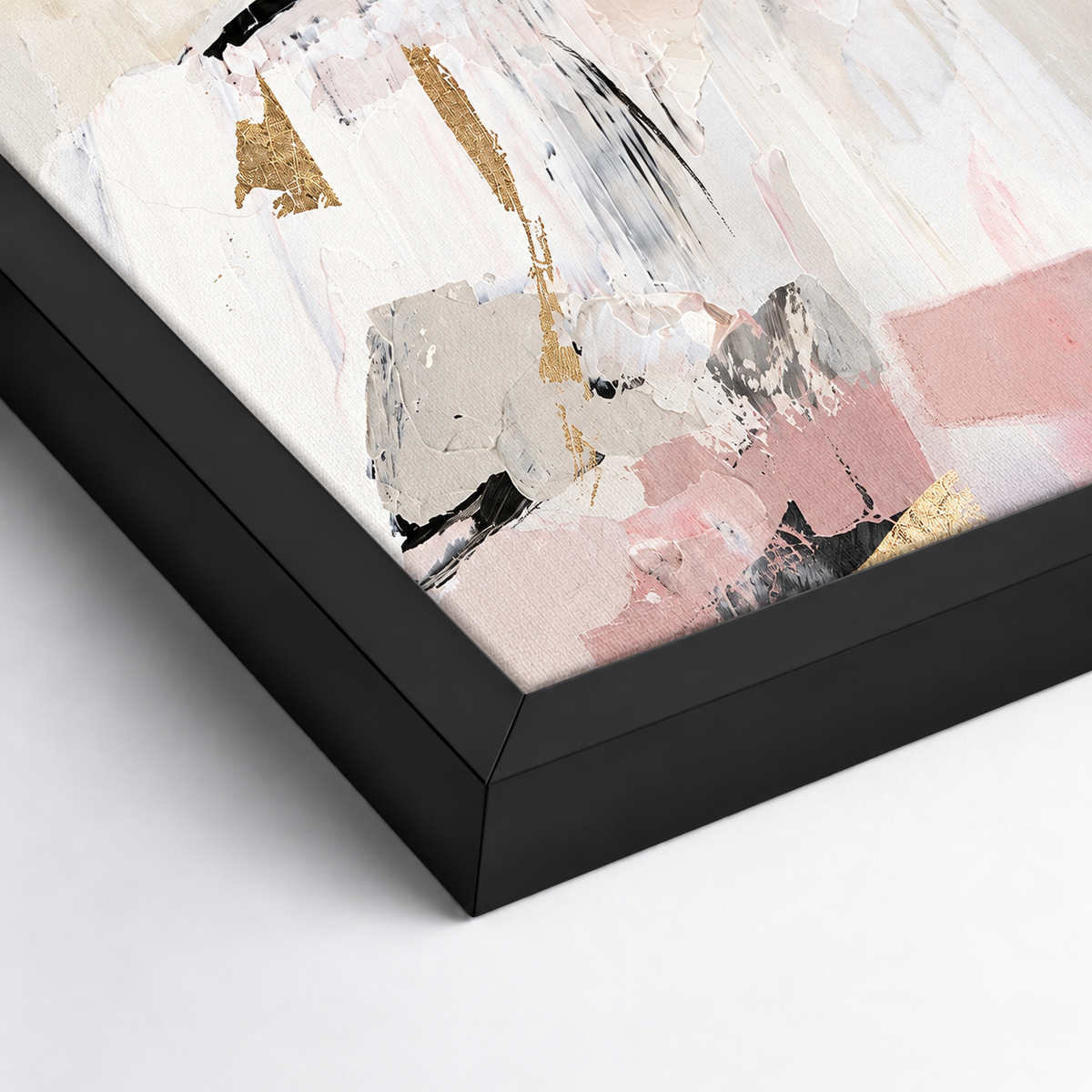 Картина на платно Soft Contrast – детайл с черна рамка